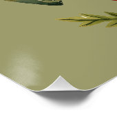 Folk Art Owl Woodland Kerndesign Poster (Ecke)