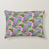 Folk Art Owls Pink Lila Kids Dekokissen (Vorderseite)
