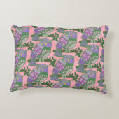 Folk Art Owls Pink Lila Kids Dekokissen (Rückseite)