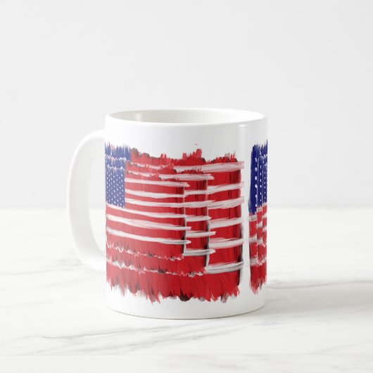Folk Art Painted Flags Kaffeetasse (Vorderseite Links)
