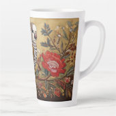 Folk Art Parakeet mit Blume Milchtasse (Rechts)