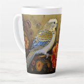 Folk Art Parakeet mit Paisley und Blume Milchtasse (Linke Ecke)