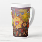 Folk Art Parakeet mit Paisley und Gelben Blumen Milchtasse (Rechte Ecke)