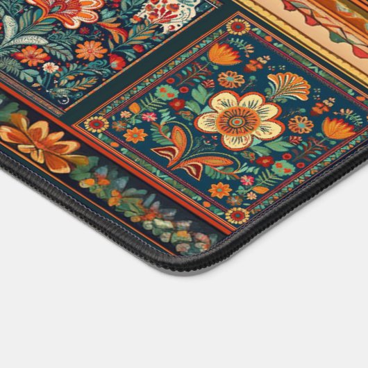 Folk Art Patchwork Desk Mat Schreibtischunterlage (Ecke)