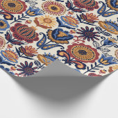Folk Art Pattern  Geschenkpapier (Ecke)