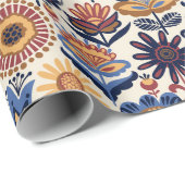Folk Art Pattern  Geschenkpapier (Rolleneckpunkt)