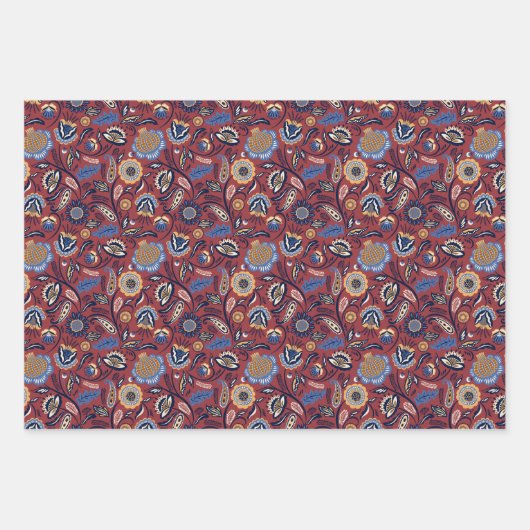 Folk Art Pattern  Geschenkpapier Set (Vorderseite 3)