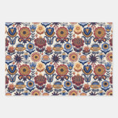 Folk Art Pattern Geschenkpapier Set (Vorderseite)
