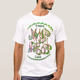 Folk Art Peace & Liebe Wish (Russisch) T-Shirt