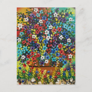 FOLK ART Pflanze VON LORI EVERETT Postkarte