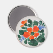 Folk Art Plate Magnet (Vorderseite/Rückseite)