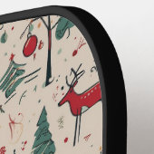 Folk Art Primitive Christmas Pickleball Paddle (Linke Seite)