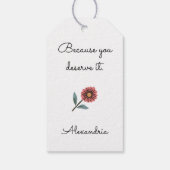 Folk Art Rabbit Any Occasion Geschenkanhänger (Rückseite)