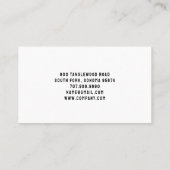 Folk Art Rabbit Florals Business Card Visitenkarte (Rückseite)