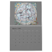 Folk Art Rabbits by Tuzi Willams Rabbit Tile & Art Kalender (Feb 2027)