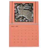 Folk Art Rabbits by Tuzi Willams Rabbit Tile & Art Kalender (Mär 2027)