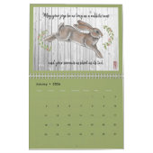 Folk Art Rabbits by Tuzi Willams Rabbit Tile & Art Kalender (Jan 2026)