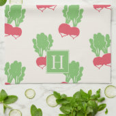 Folk Art Radish Scatter Geschirrtuch (Gefaltet)