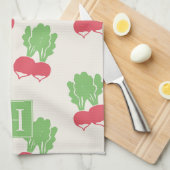 Folk Art Radish Scatter Geschirrtuch (Viertel Falte)