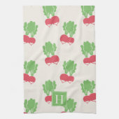 Folk Art Radish Scatter Geschirrtuch (Vertikal)