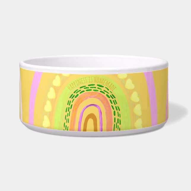 Folk Art Rainbow 'Happiness is Homemade'  Napf (Vorderseite)