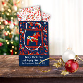 Folk Art Red Swedish Dala Horse Folk Art Pattern Mittlere Geschenktüte