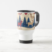 Folk-Art Reindeer Pattern Mug Reisebecher (VorderseiteRechts)