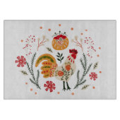 Folk Art Rooster Schneidebrett (Vorderseite)
