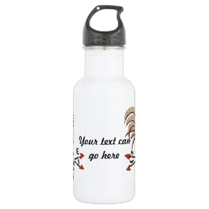 Folk Art Rooster Trinkflasche