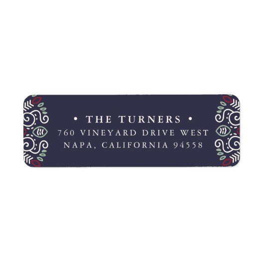 Folk Art Rücksendeadresse (Vorne)