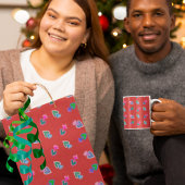 Folk Art Sacred Heart Red Wrapping Paper Geschenkpapier