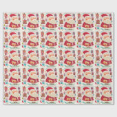 Folk Art Santa Claus Geschenkpapier (Flach)