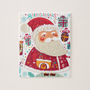 Folk Art Santa Claus Puzzle