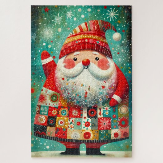 Folk Art Santa Claus Puzzle (Vertikal)