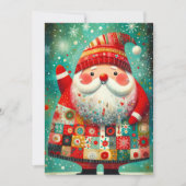 Folk Art Santa Feiertagskarte (Vorderseite)