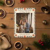 Folk Art Scandinavian Christmas Photo Holiday Karte