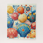 Folk Art  Seashell Puzzle (Vertikal)