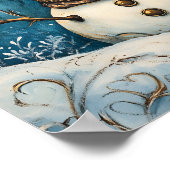 Folk Art Snowman Poster (Ecke)