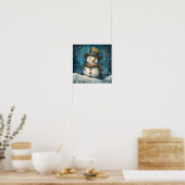 Folk Art Snowman Poster (Küche)