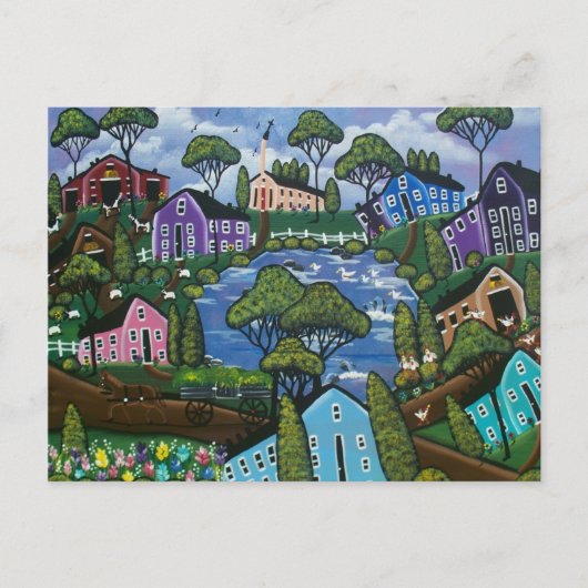 FOLK ART Spirits of the Heart BY LORI Postcard Postkarte (Vorderseite)