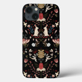 Folk Art Spring Bunnies Botanical Case-Mate iPhone Hülle (Rückseite)