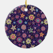Folk Art Starry Sky Keramik Ornament (Hinten)