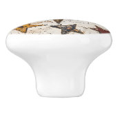 Folk Art Stars Keramikknauf (Seitenansicht)