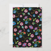 Folk Art Stickerei mexikanische Fiesta Baby Dusche Einladung (Rückseite)