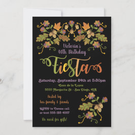 Folk Art Stickerei mexikanische Fiesta Geburtstag Einladung