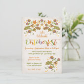 Folk Art Stickerei Oktoberfest Einladungen (Stehend Vorderseite)