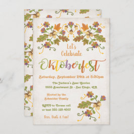 Folk Art Stickerei Oktoberfest Einladungen