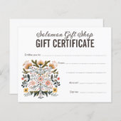 Folk Art Store Shop Gift Voucher Certificate (Vorne/Hinten)