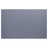 Folk Art Style Blumenherz auf Blue Custom Fabric Stoff (Yard (91,4 cm))