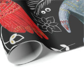 Folk-art style floral  pattern designs geschenkpapier (Rolleneckpunkt)